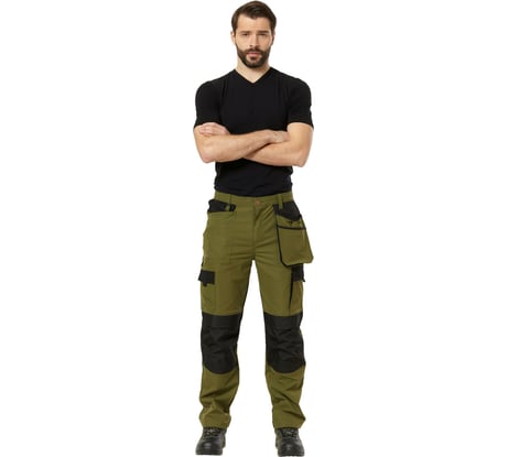 Брюки Эксперт Спецодежда Форест хаки/черный, р. 56-58, рост 170-176 6446000065887