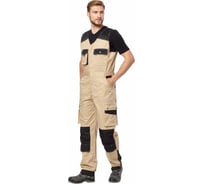 Полукомбинезон Эксперт Спецодежда Велар бежевый/черный, р.48-50, рост 170-176 6446000067447