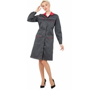 Женский халат Эксперт Спецодежда Страйк серый/красный, р. 48-50, рост 158-164 6446000045506