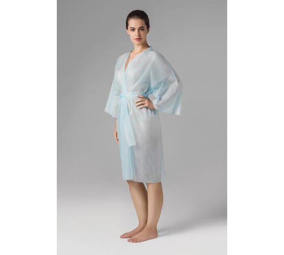 Халат-кимоно с рукавами ЧИСТОВЬЕ голубой, 5 шт, Смс, 24 г/м2 630885