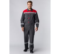 Костюм ФАКЕЛ Липецк-1 СОП темно-серый-меланж/красный, р. 52-54, 182-188 87477030.009