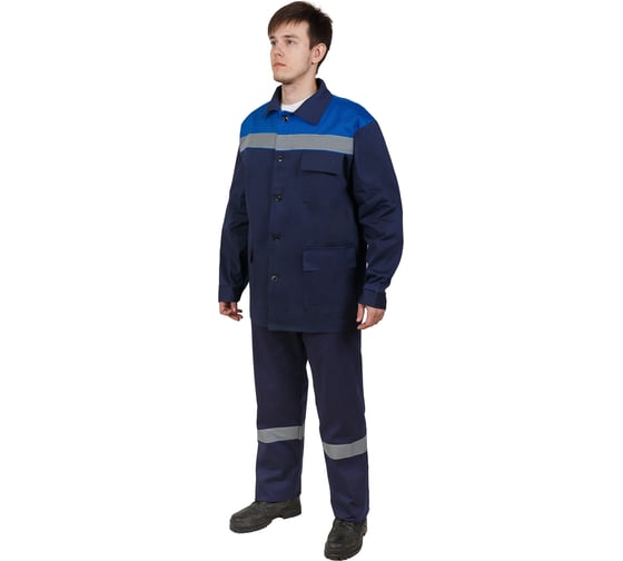 Костюм ФАКЕЛ Производственник СОП темно-синий/васильковый, р. 64-66, 170-176 87482766.011 1