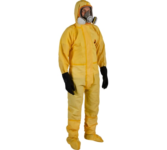 Комбинезон химической защиты Jeta Safety, плотность 82 г/м2, с носками, 3, 4 тип, р.XL/52-54 JPC-80-XL