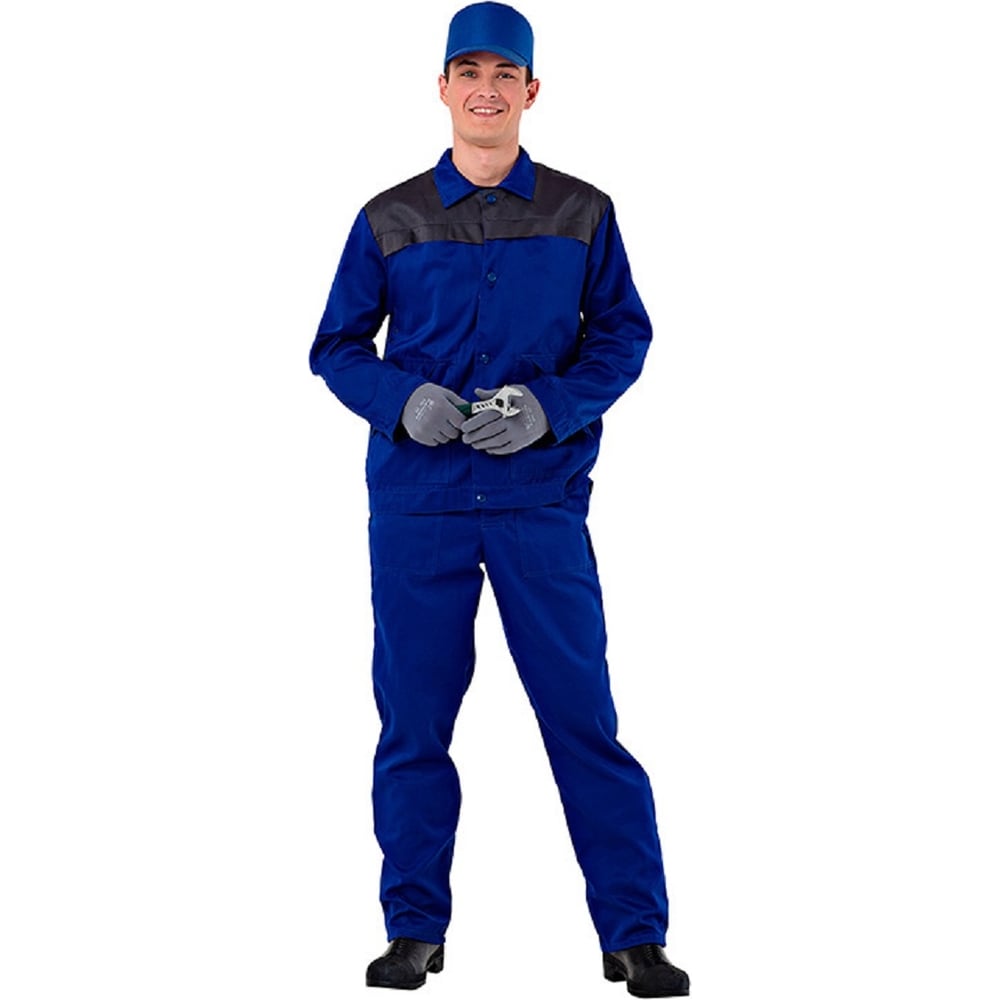 Мужской костюм АМПАРО Сатурн, куртка и полукомбинезон, васильковый ...