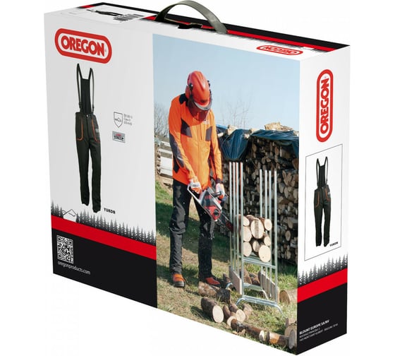 Защитные брюки с подтяжками Oregon YUKON тип A размер XL 295445/XL