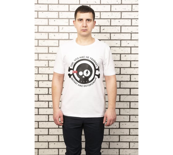 Футболка EKF Ток, белая, р. L T-shirt_Tok_w_L