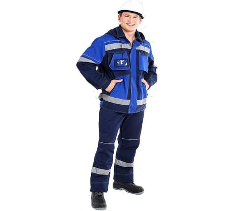 Мужская куртка АМПАРО Сенатор, синий/васильковый, р. 44-46, рост 170-176 Кур303/01 88-92/170-176