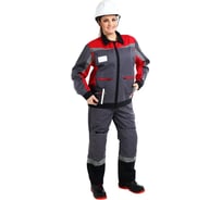 Женская куртка АМПАРО Континенталь, серый/красный/черный, р. 60-62, рост 182-188 Кур302 120-124/182-188