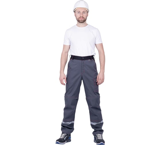 Летние брюки iForm ХАЙ-ТЕК SAFETY серый/красный/черный Брю 1605/88/182 1