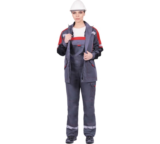 Женская летняя куртка iForm ХАЙ-ТЕК SAFETY серый/красный/черный Кур 421/80/158