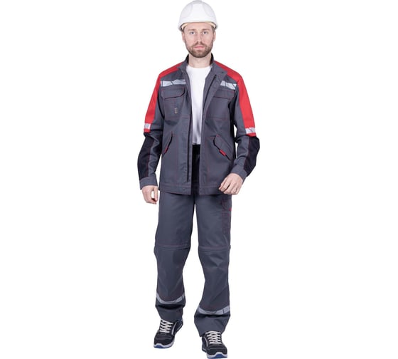 Летняя куртка iForm ХАЙ-ТЕК SAFETY серый/красный/черный Кур 1600/104/182
