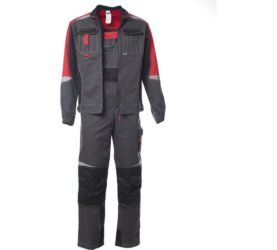 Костюм ФАКЕЛ Формула, серый/красный/черный, р. 56-58; 182-188 87472689.008 1