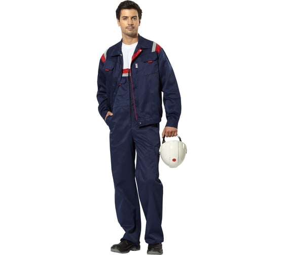 Мужской костюм Авангард. Профессиональная экипировка Авангард темно-синий/красный, р.104-108, рост 182-188 24627 1