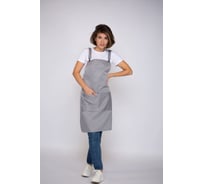 Водоотталкивающий универсальный фартук с люверсами Экосети светло-серый ФЛЮВСС7570