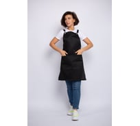 Водоотталкивающий универсальный фартук с люверсами Экосети черный ФЛЮВЧ7570