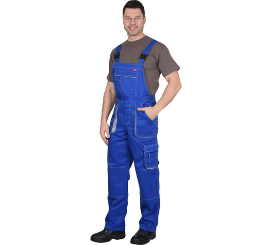 Рабочий полукомбинезон СИРИУС crown васильковый с серым, р.60-62/182-188 102836/10 1
