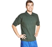 Рубашка-поло с коротким рукавом ООО Комус 190г, темно-зеленая, р.2XL 348307