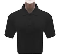 Рубашка-поло с коротким рукавом ООО Комус 190г, черная, р.L 1538721