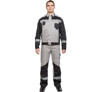 Рабочий летний мужской костюм ООО Комус л21-кбр серый/черный, р.64-66 170-176 816174