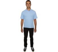 Мужская рубашка-поло ООО Комус голубая, р. S 1187768