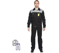 Рабочий летний мужской костюм ООО Комус л10-кбр черный/серый, р. 56-58 170-176 1538702