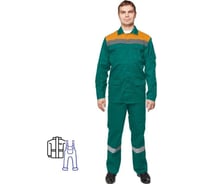 Рабочий летний мужской костюм ООО Комус л05-КПК зеленый с СОП, р. 52-54, рост 182-188 1583207