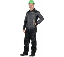 Летняя куртка Сириус Престиж короткая, темно-серая с лимонным кантом, р.112-116, рост 170-176 44979