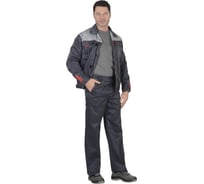 Костюм Фаворит летний: куртка, брюки, темно-серый с серым, ткань Орион, размер 104-108, рост 170-176 Сириус 87354