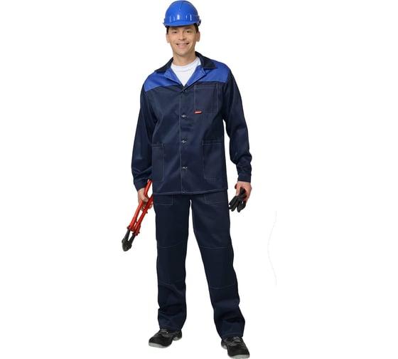 Костюм (удлинённая куртка, брюки) Сириус АСПЕКТ темно-синий/васильковый, р.104-108, рост 170-176 67469