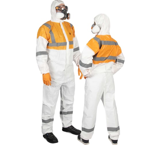 Комбинезон химзащиты со светоотражающими элементами Jeta Safety 65г/м2 р. XL/52-54 JPC-61-XL