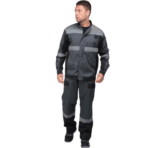 Костюм ГК Спецобъединение ГРАФИТ серый-черный, р.96-100, рост 158-164 Кос 574/ 96/158 1