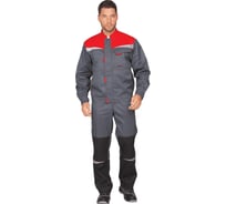 Костюм ГК Спецобъединение КМ-10 ЛЮКС серый/красный, р.88-92, рост 182-188 Кос 594/ 88/182