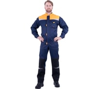 Костюм ГК Спецобъединение КМ-10 ЛЮКС темно-синий/оранжевый, р.120-124, рост 170-176 Кос 050/120/170