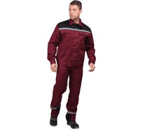 Костюм ГК Спецобъединение ПЛАМЯ бордо/черный, р.104-108, рост 182-188 Кос 576/104/182