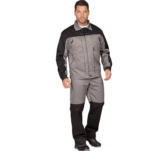 Костюм ГК Спецобъединение КАРАВАН серый-черный, р. 96-100, рост 170-176 Кос 508/ 96/170 1