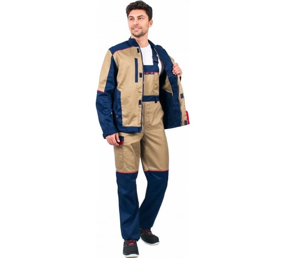 Костюм ФАКЕЛ Сервис NEW бежевый/темно-синий, размер 64-66, рост 182-188 87468427.012 1