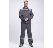 Костюм с полукомбинезоном Факел Фаворит-2 СОП усиленный UZ, темно-серый/серый/красный, 40-42; 158-164 87489330.001