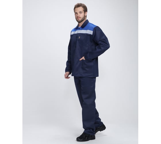 Костюм ФАКЕЛ Стандарт/Дамаск СОП, брюки, темно-синий/васильковый, 64-66; 182-188 87490003.012 1