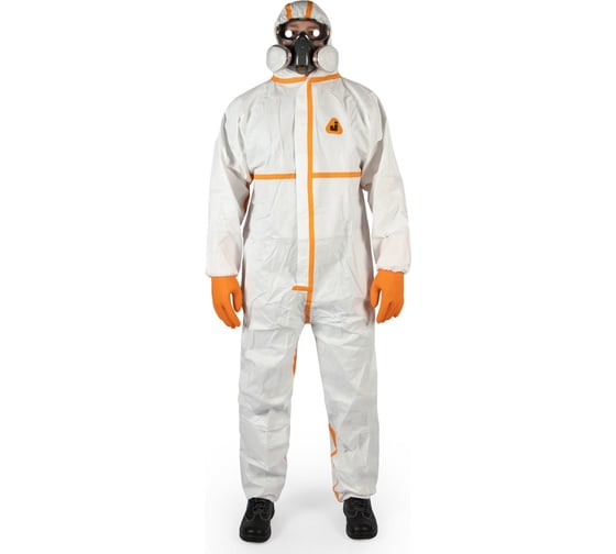 Комбинезон химзащиты Jeta Safety (4 тип) из нетканого материала MP JPC-70 плотн.65 г/м², с проклеенными швами, р.М/48-50, JPC-70-M