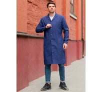 Рабочий мужской халат ООО ГУП Бисер бязь, синяя, ГОСТ, размер 60-62/182-188 4620170440459