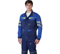 Мужская удлиненная куртка ФАКЕЛ PROFLINE BASE темно-синий/васильковый, р. 48-50, рост 170-176 87468764.003
