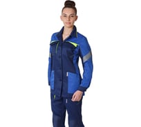 Женская удлиненная куртка ФАКЕЛ PROFLINE BASE темно-синий/васильковый, р. 60-62, рост 170-176 87468748.012