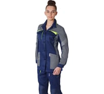 Женская удлиненная куртка ФАКЕЛ PROFLINE BASE темно-синий/серый, р. 52-54, рост 170-176 87468750.008