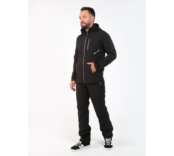 Мужская летняя куртка Софтшелл Молния, черная, р. 66, рост 188 4620170445652 1