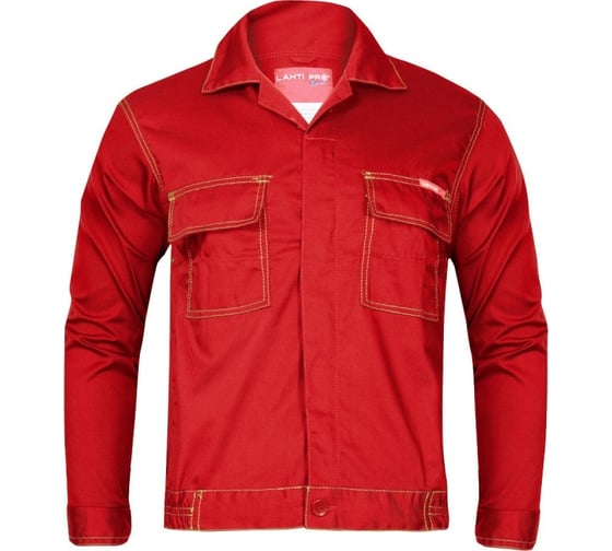 Рабочий комплект (куртка, полукомбинезон) LAHTI PRO красный, р. XL, рост 176 LPQE76XL