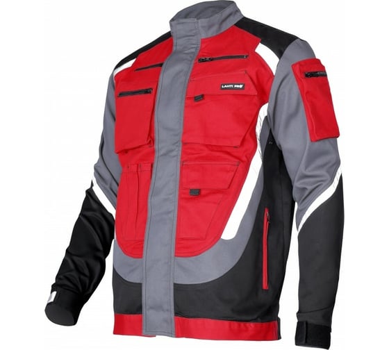Рабочая куртка LAHTI PRO красно-серая, р. XXXL L4040606