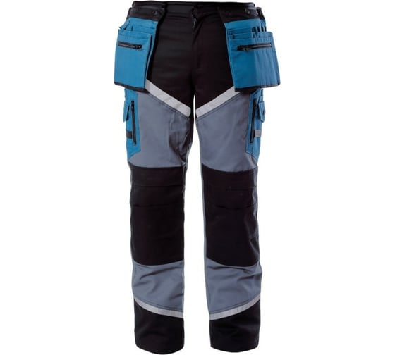 Рабочие брюки LAHTI PRO серо-черные, р. 3XL L4050206