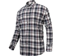 Рабочая фланелевая рубашка LAHTI PRO cеро-черная, размер XL L4180404