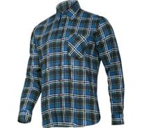 Рабочая фланелевая рубашка LAHTI PRO cине-черная, размер XL LPKF3XL