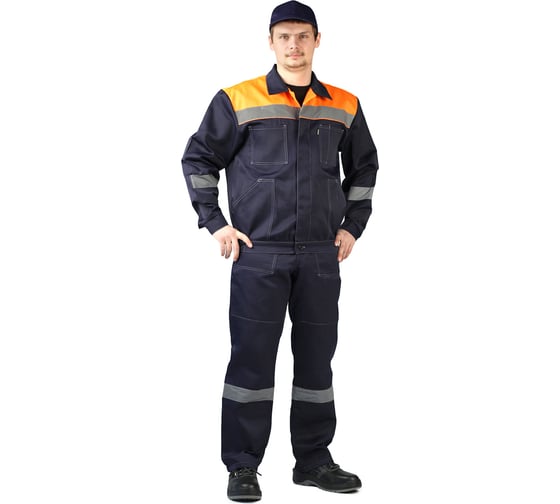Костюм URSUS ЛЕГИОН темно-синий/оранжевый КОС817-003; 52-54, 182-188